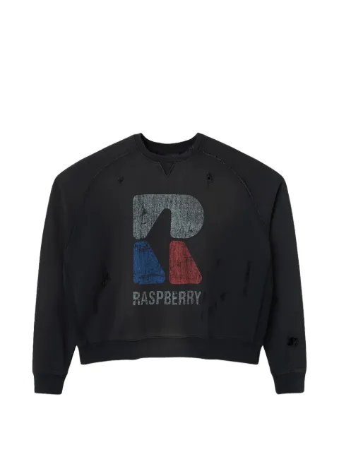 GV Gallery distressed logo-print sweater