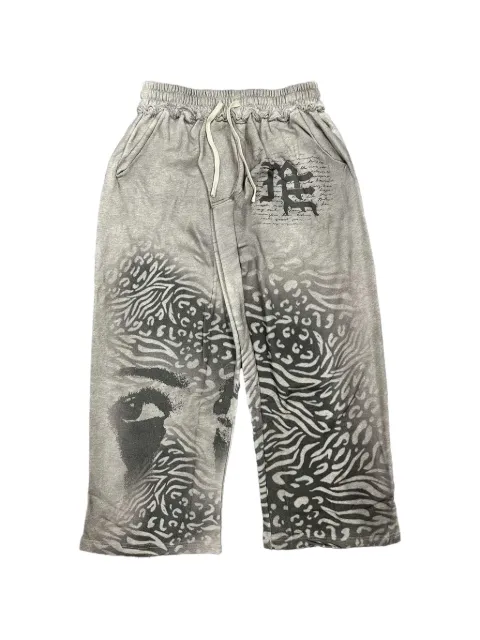 Mixed Emotion graphic-print loose-fit pants