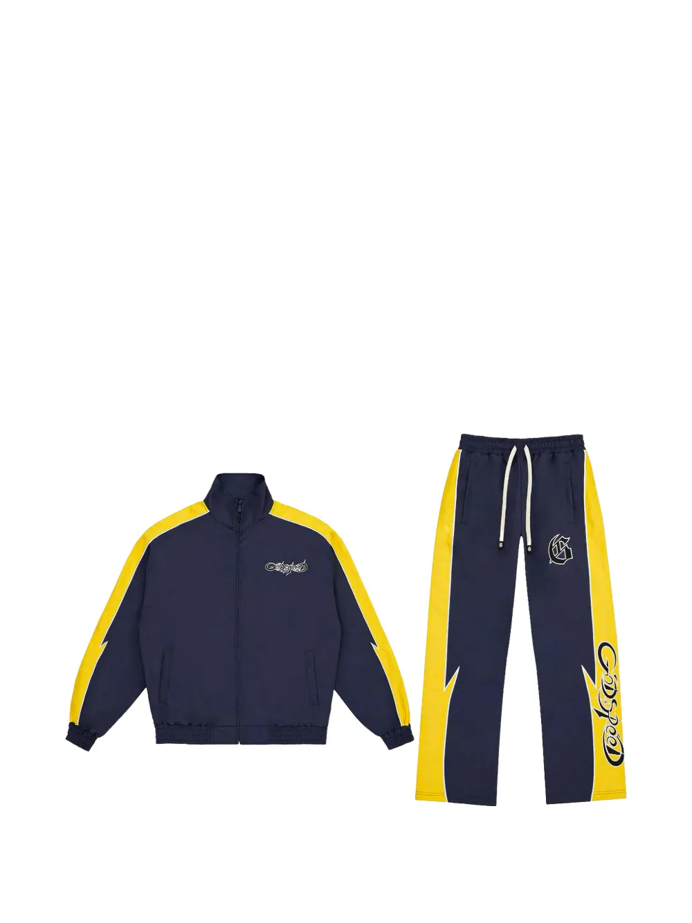 GODSPEED logo-print contrast-panel tracksuit - Blu