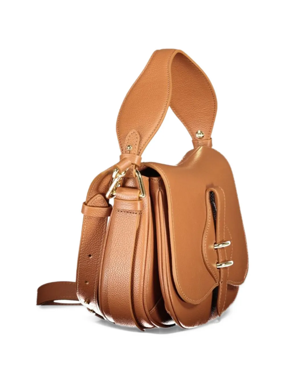 Coccinelle Kleine Mavery leren shopper met textuur Bruin