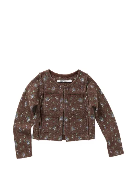 PERVERZE floral-print wool cardigan