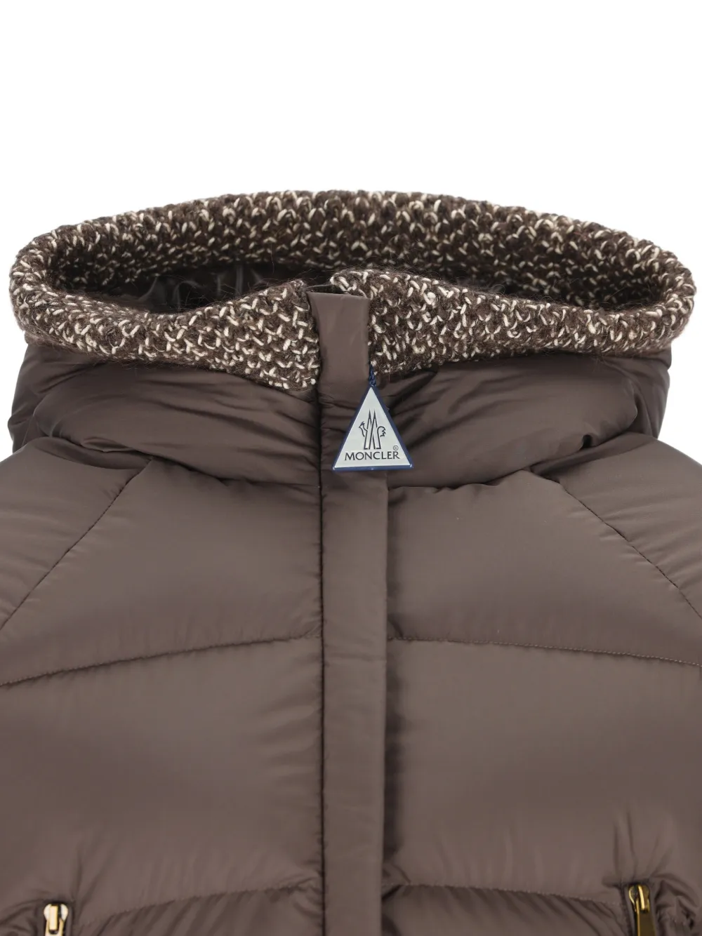 Moncler Enfant Duilla quilted hooded jacket Bruin