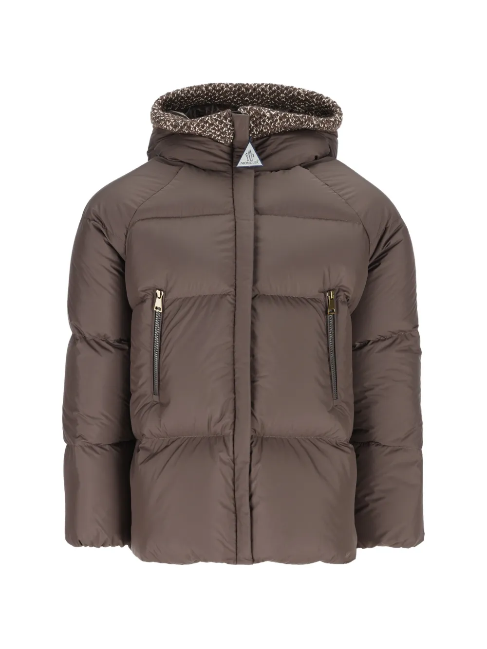 Moncler Enfant Duilla quilted hooded jacket Bruin