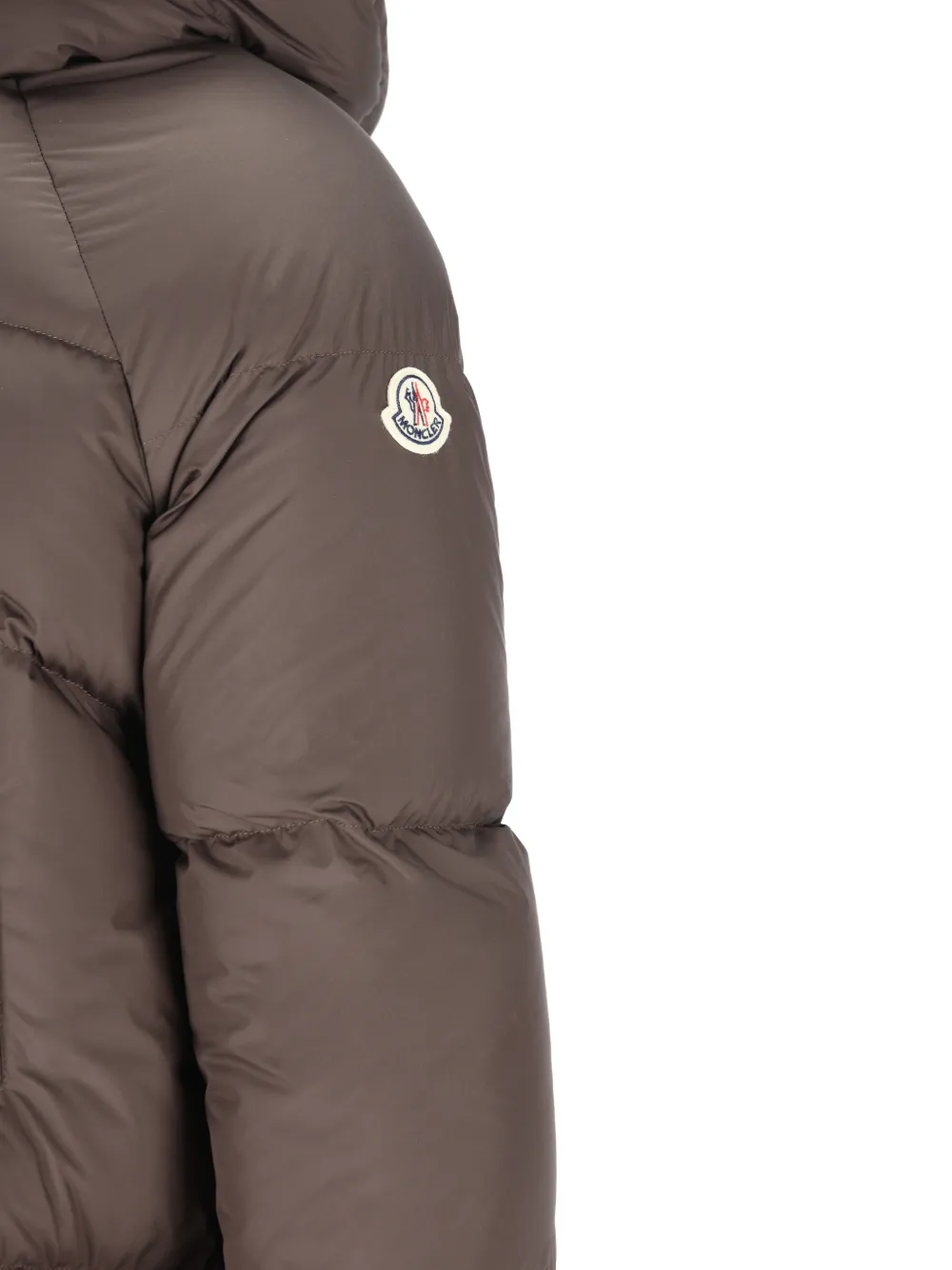 Moncler Enfant Duilla quilted hooded jacket Bruin