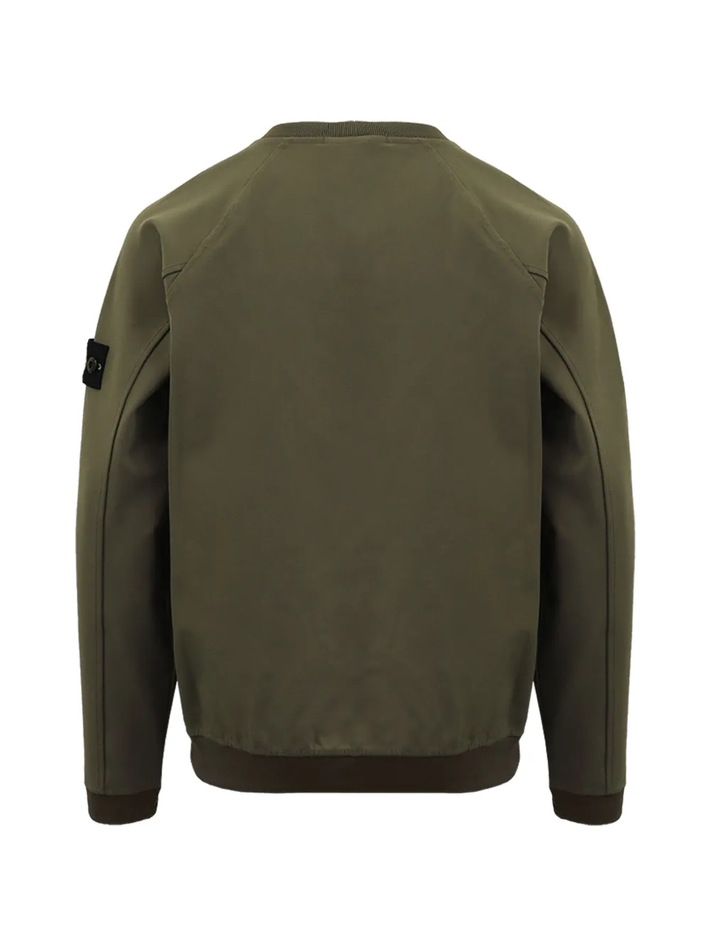 Stone Island Junior logo-patch raglan-sleeve sweatshirt Groen