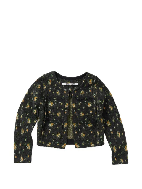 PERVERZE floral-print wool cardigan
