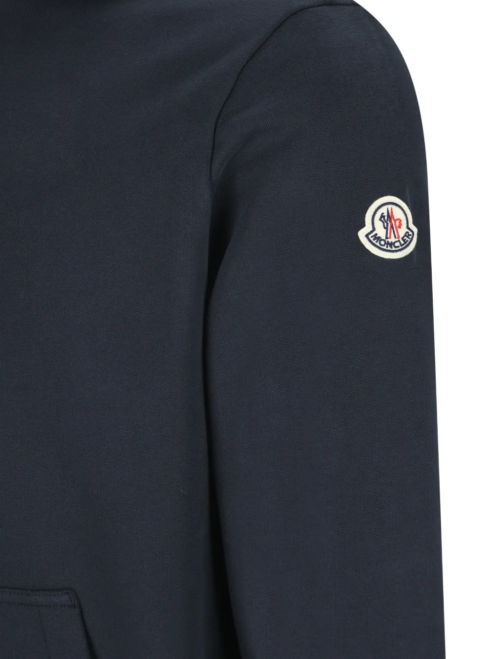 Moncler logo-patch hoodie Blauw