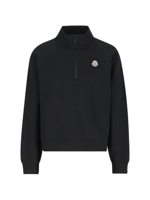 Moncler logo-patch zip-up sweater