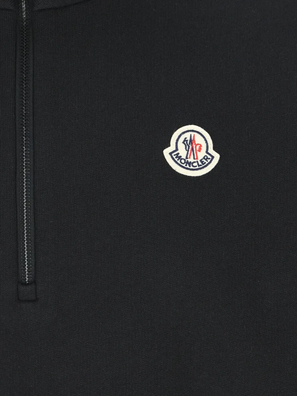 Moncler logo-patch zip-up sweater Zwart