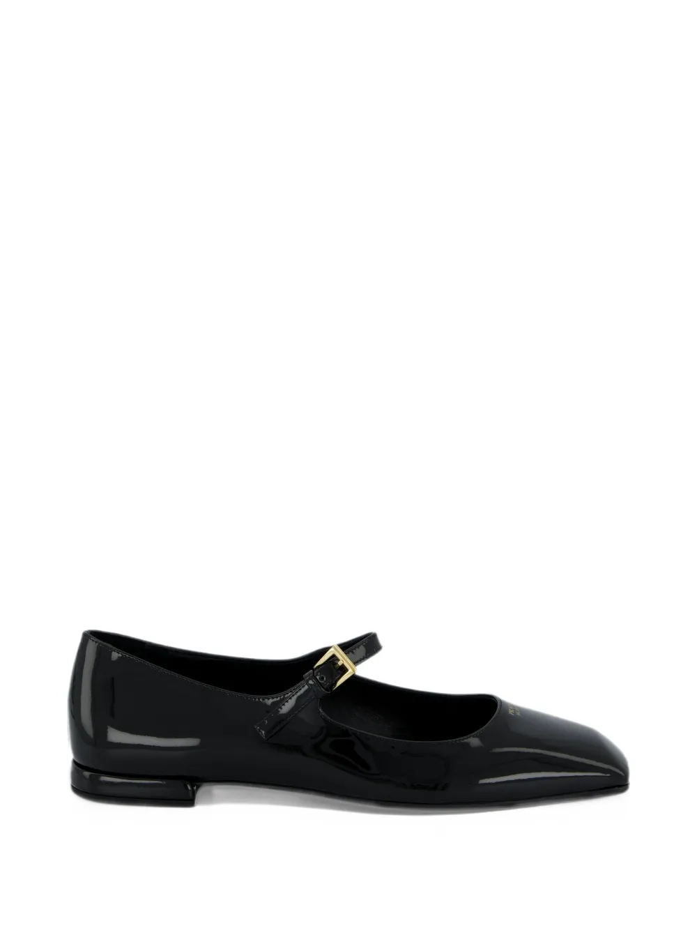 Prada patent leather buckle-fastening ballet flats - Nero