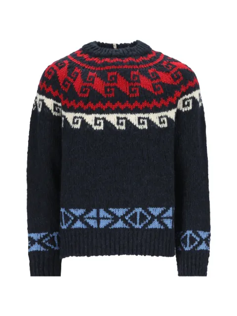 Moncler Grenoble jacquard-knit geometric-pattern sweater