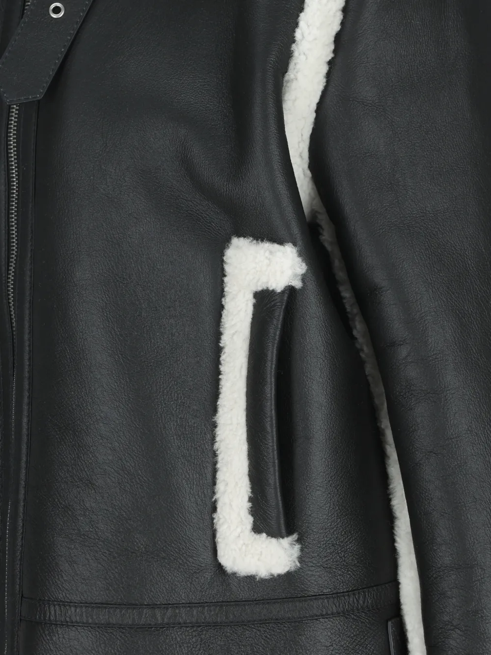 LOEWE jacket in shearling Zwart