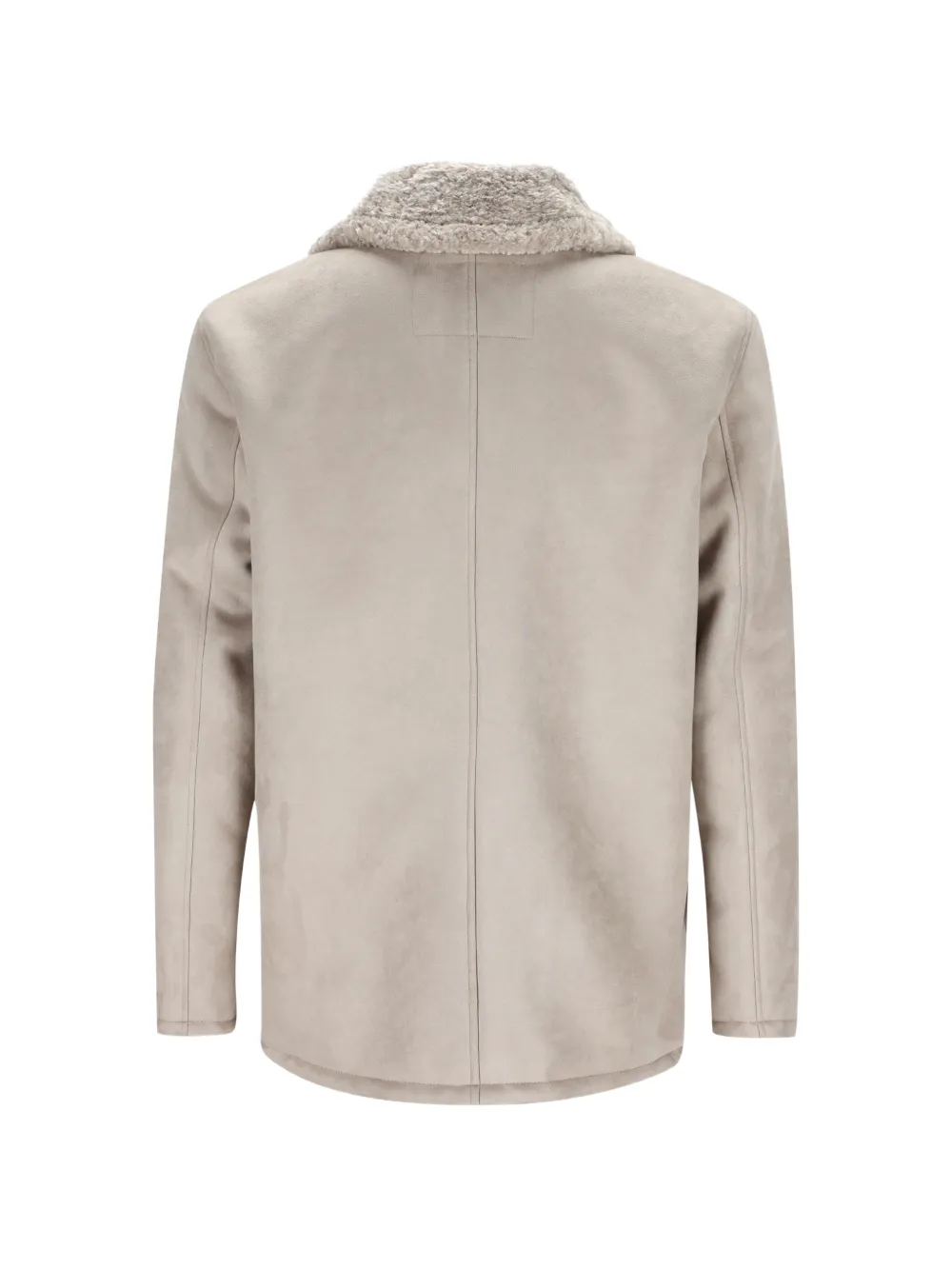 Herno faux-shearling double-breasted peacoat Grijs