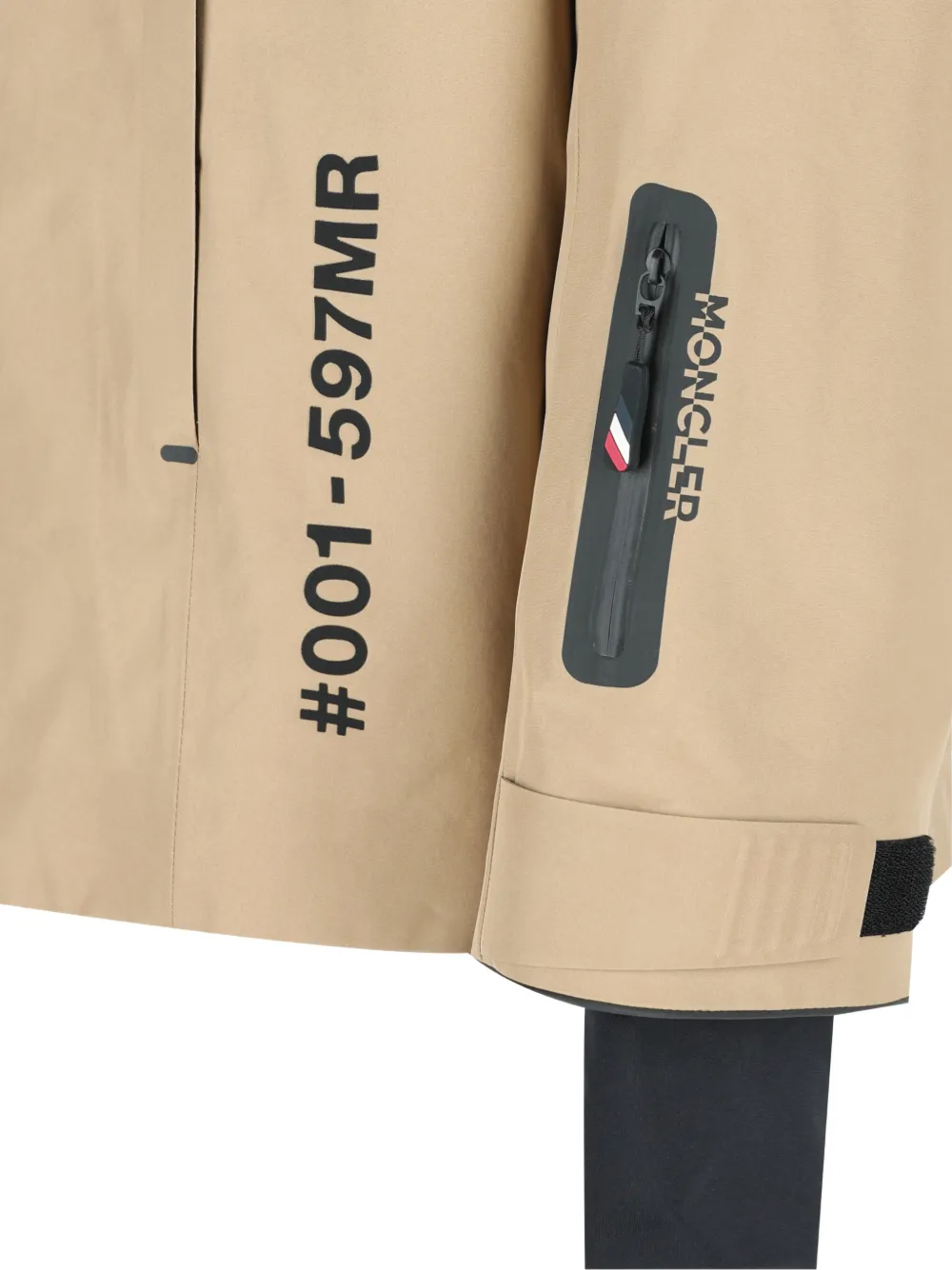 Moncler Grenoble logo-print hooded sport jacket Beige