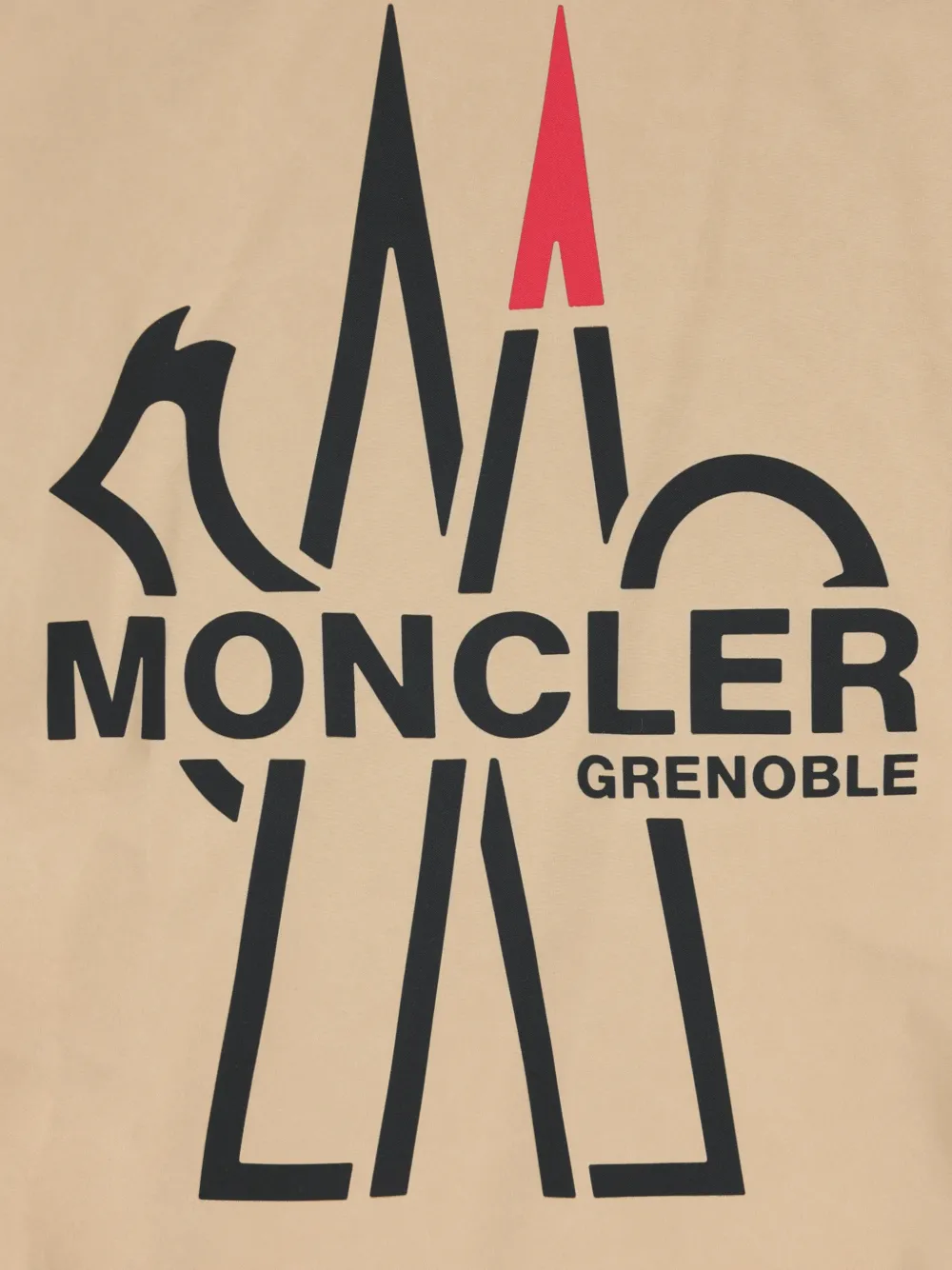 Moncler Grenoble logo-print hooded sport jacket Beige