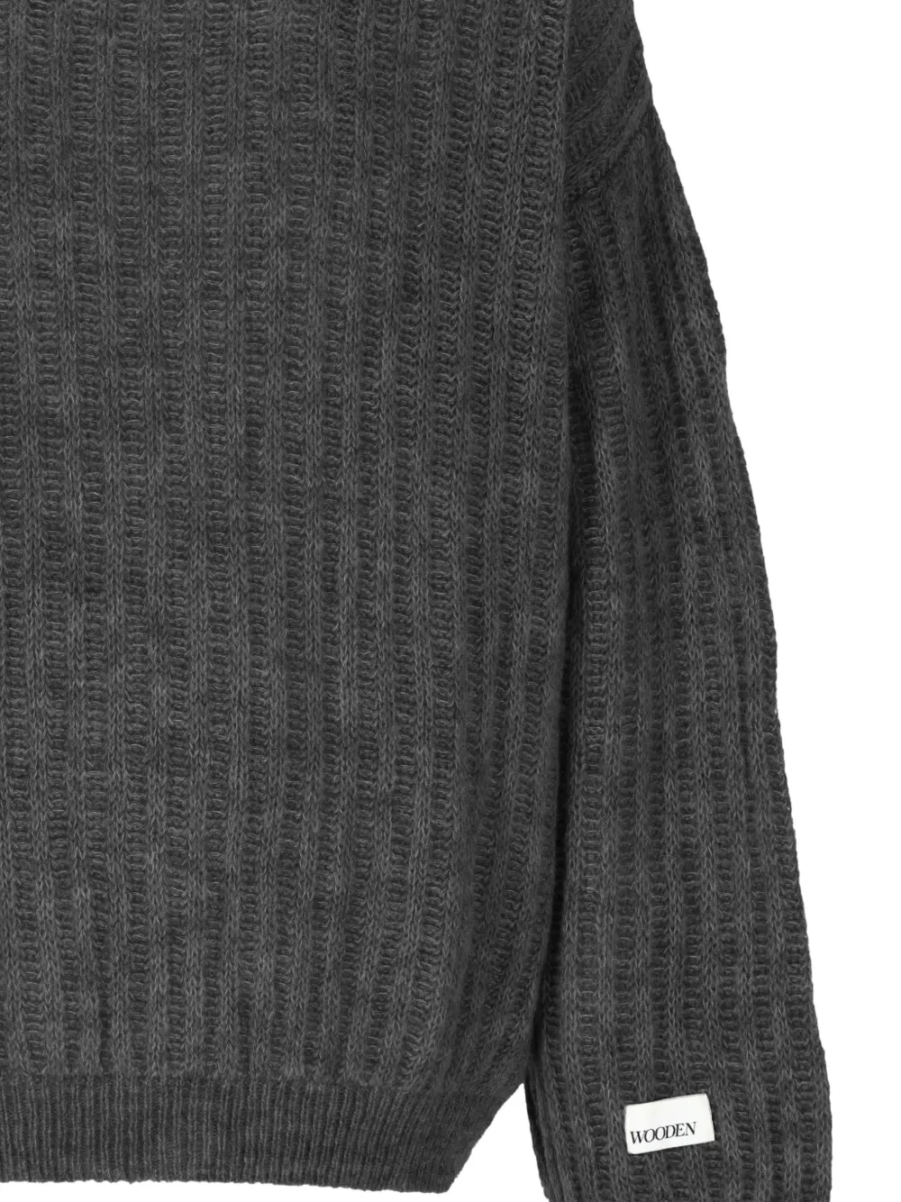 Wood ribbed-knit sweater Grijs