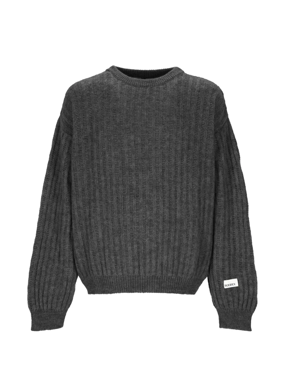 Wood ribbed-knit sweater Grijs