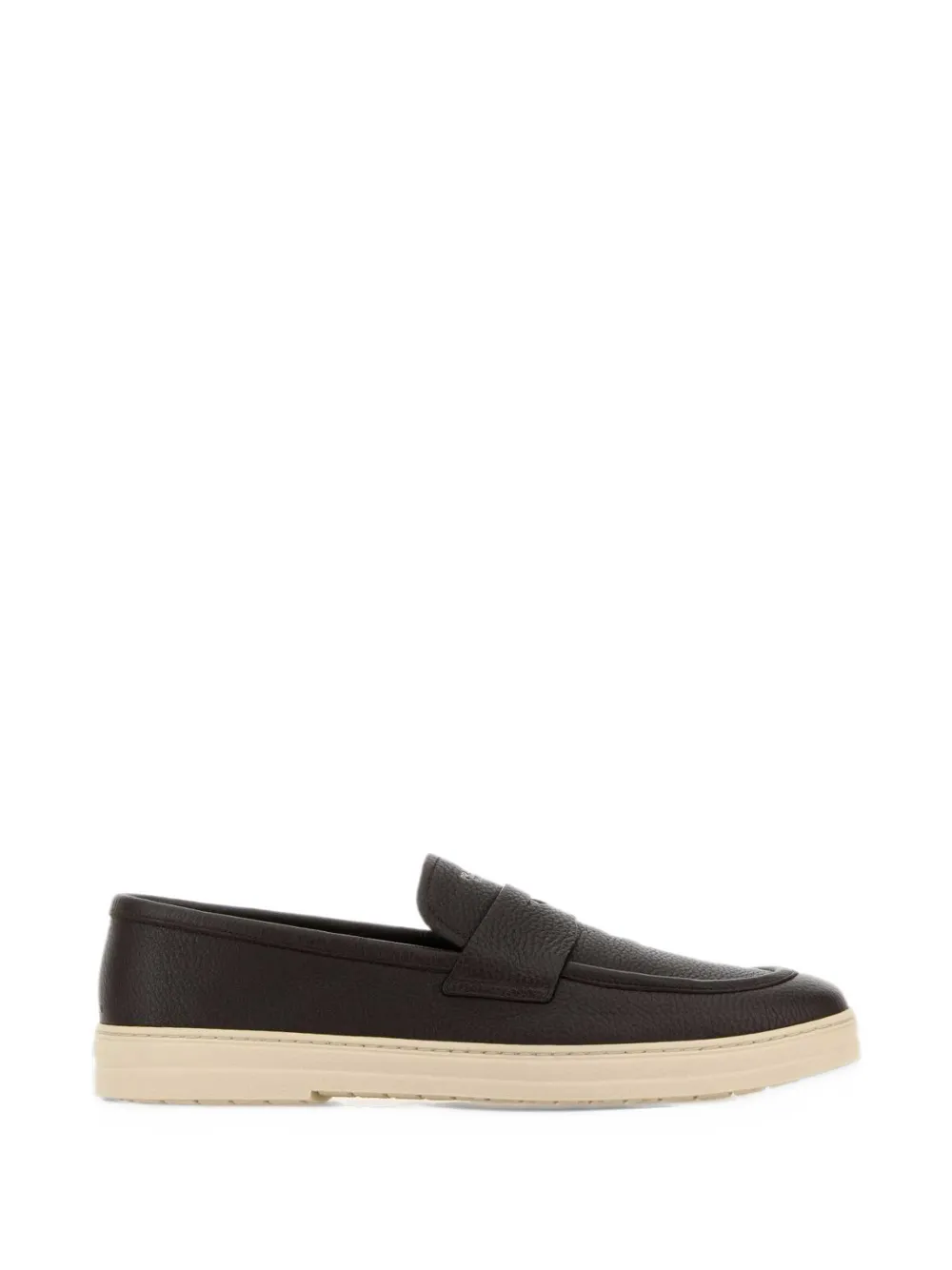 Prada leather loafers - Marrone