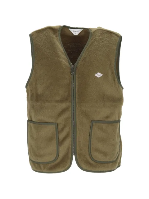 Wood Wood logo-patch zip-up gilet