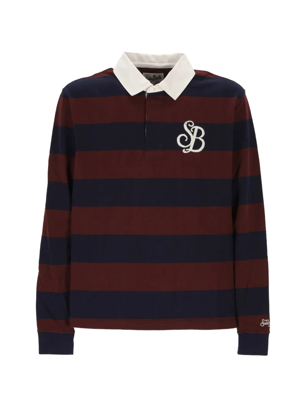 MC2 Saint Barth Gestreepte trui met geborduurd logo Blauw