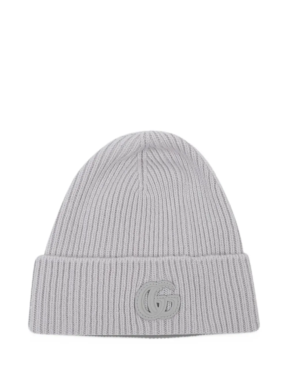 Gucci Double G logo-patch beanie hat Grijs