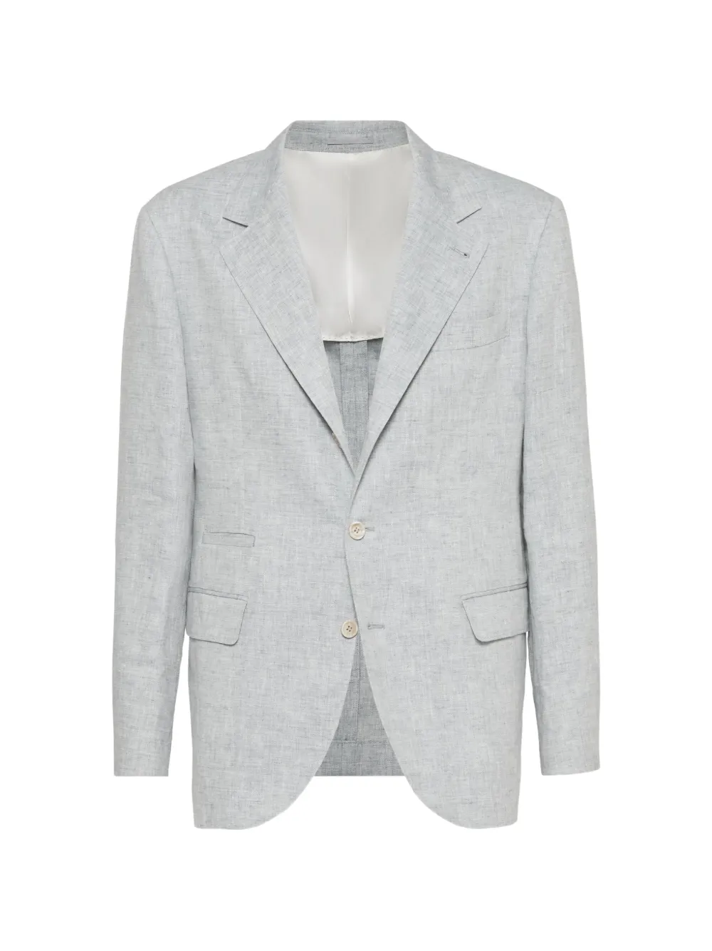 Brunello Cucinelli Blazer met enkele rij knopen Grijs