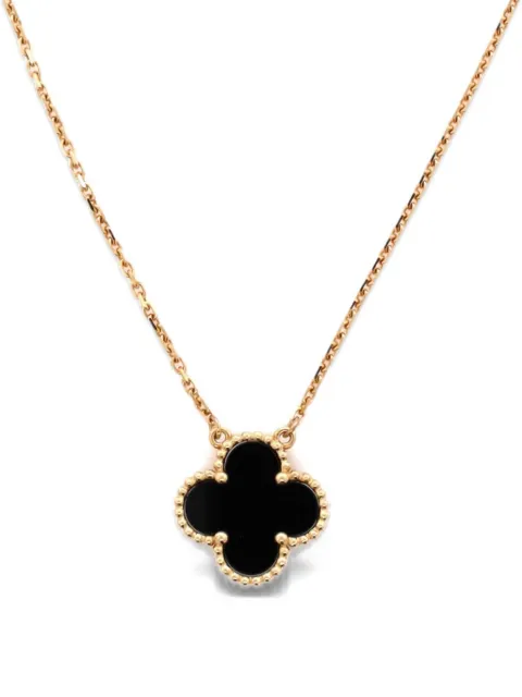 Van Cleef & Arpels Pre-Owned Vintage Alhambra Pendant 18K黄金缟玛瑙项链