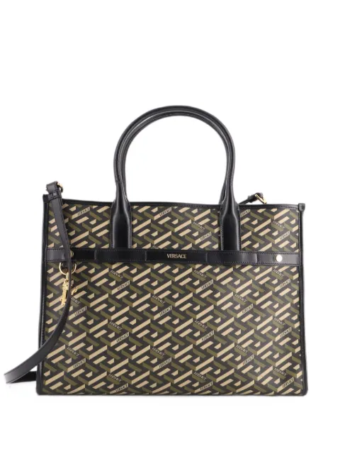 Versace Pre-Owned Top Handle La Greca Signature Coated Canvas Medium tote bag