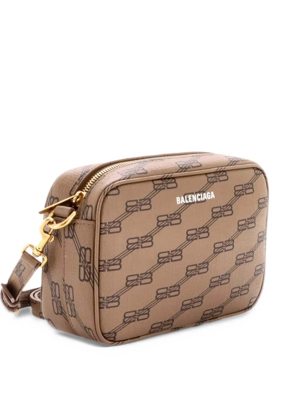 Balenciaga Pre-Owned Signature Camera Bag BB Monogram Coated Canvas ...