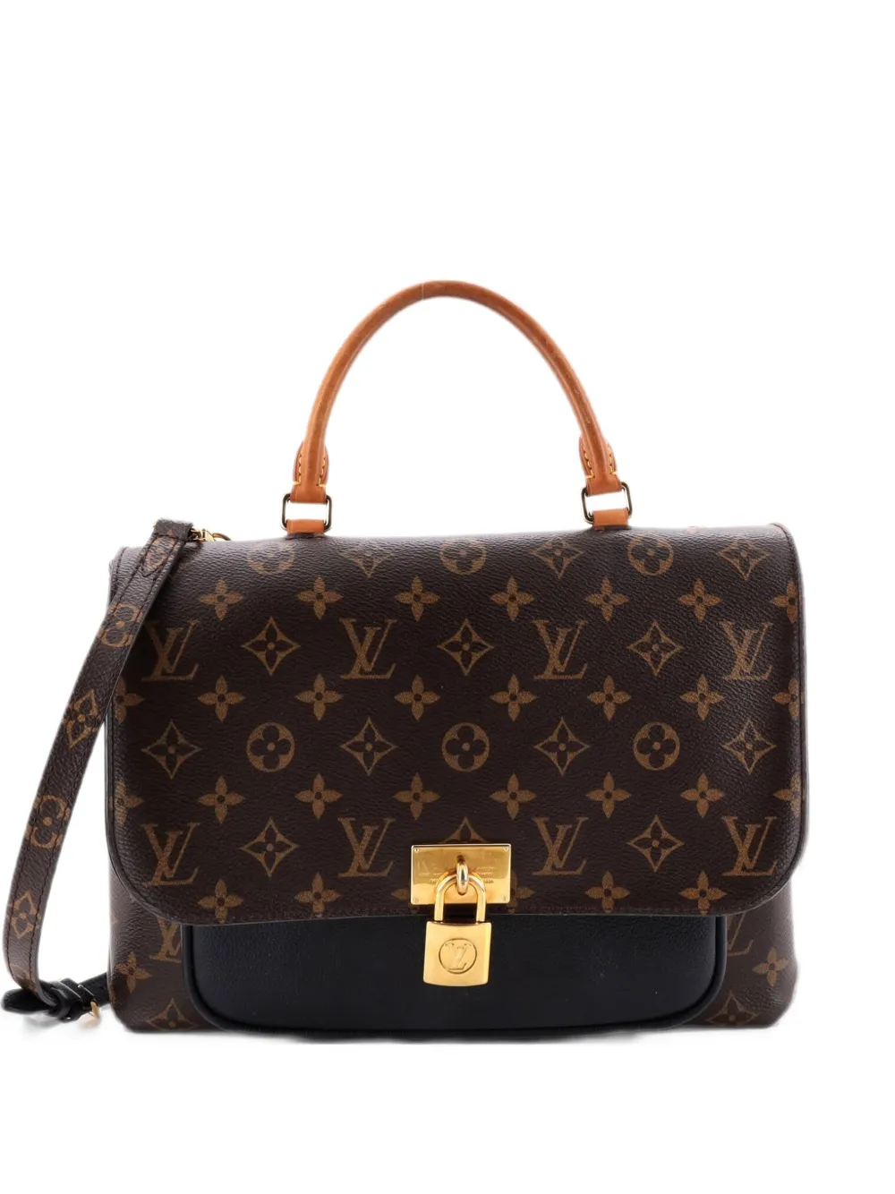 Louis Vuitton Pre-Owned Marignan Handbag Monogram Canvas with Leather shoulder bag - Nero