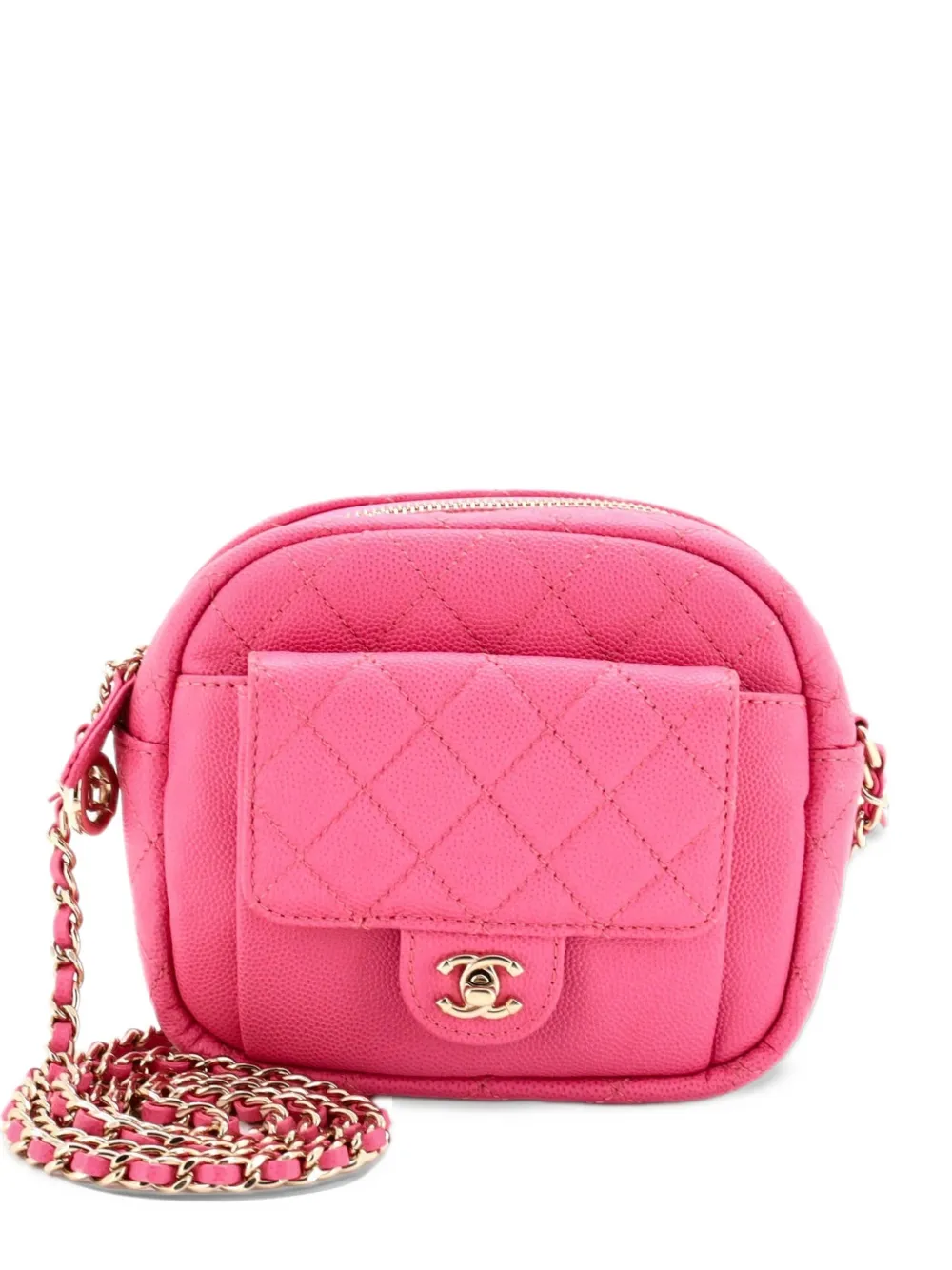 CHANEL Pre-Owned CC Day Camera Case Quilted Caviar Small crossbody bag - Rosa