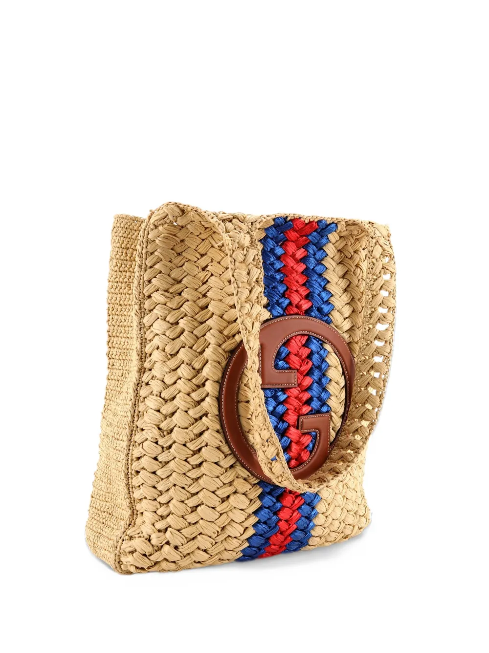 Gucci Pre-Owned Blondie NM Open Raffia Small tote bag - Toni neutri