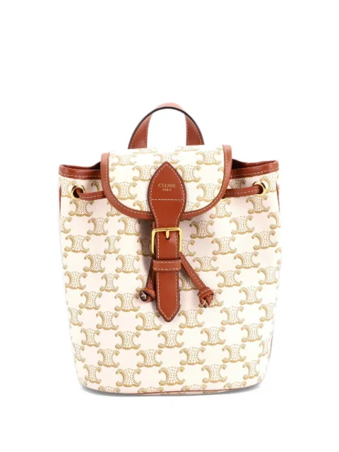 Celine Pre-Owned mochila Folco Triomphe mini de lona revestida