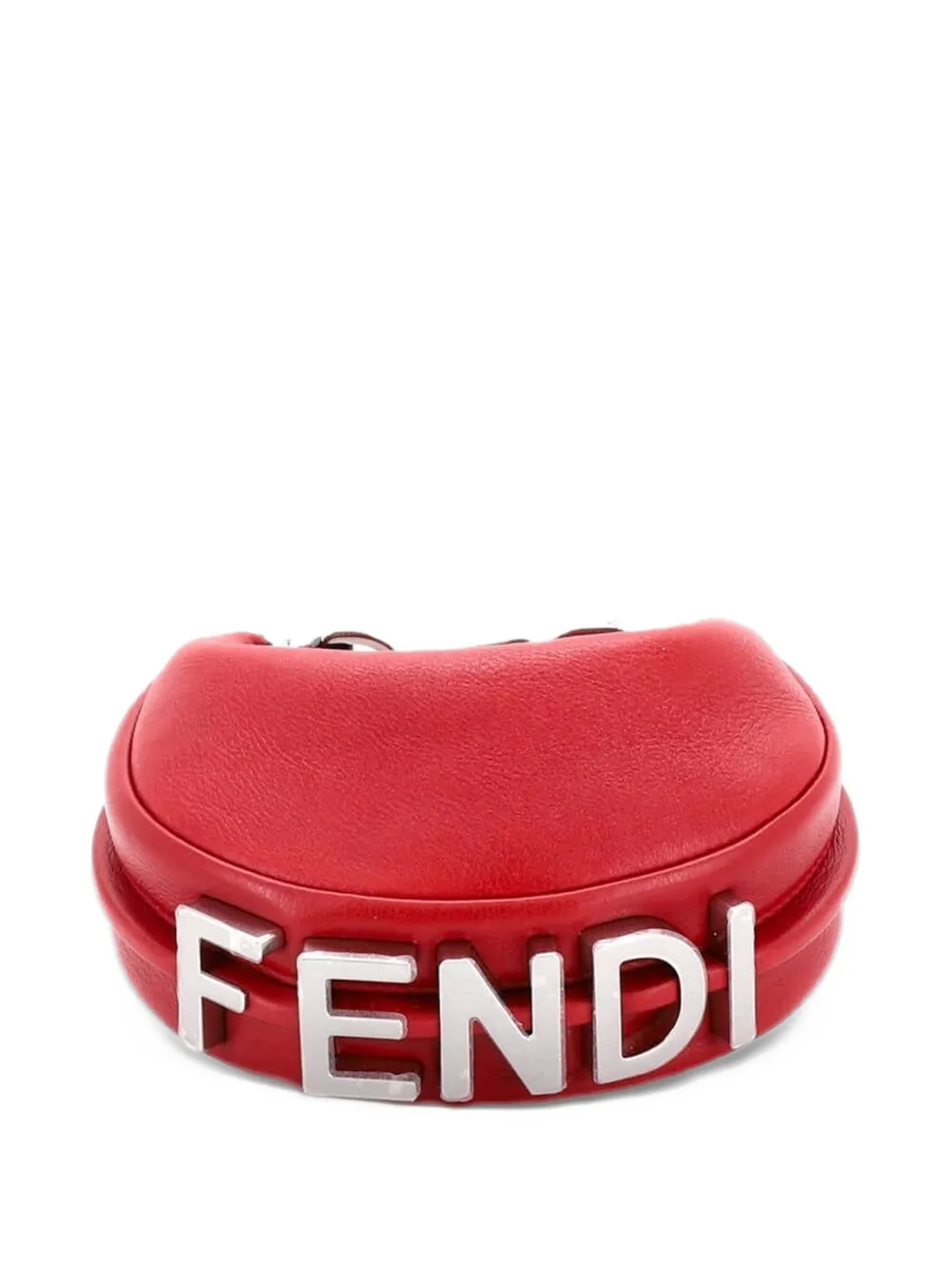 Fendi Pre-Owned Fendigraphy Bag Leather Nano hobo bag - Red