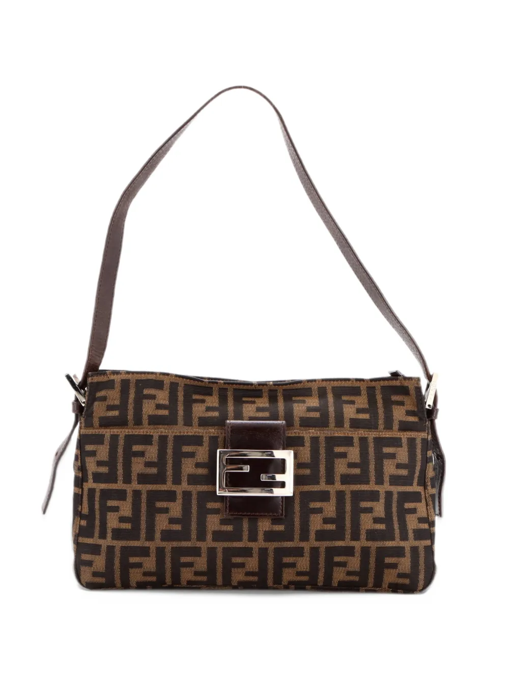 Fendi Pre-Owned Vintage Pocket Zucca Canvas Small shoulder bag - Brown