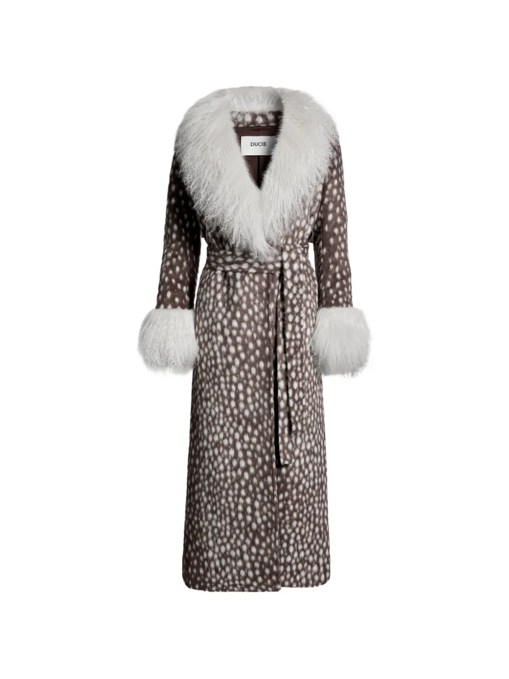 ducie Ruth shearling-trim coat - Brown