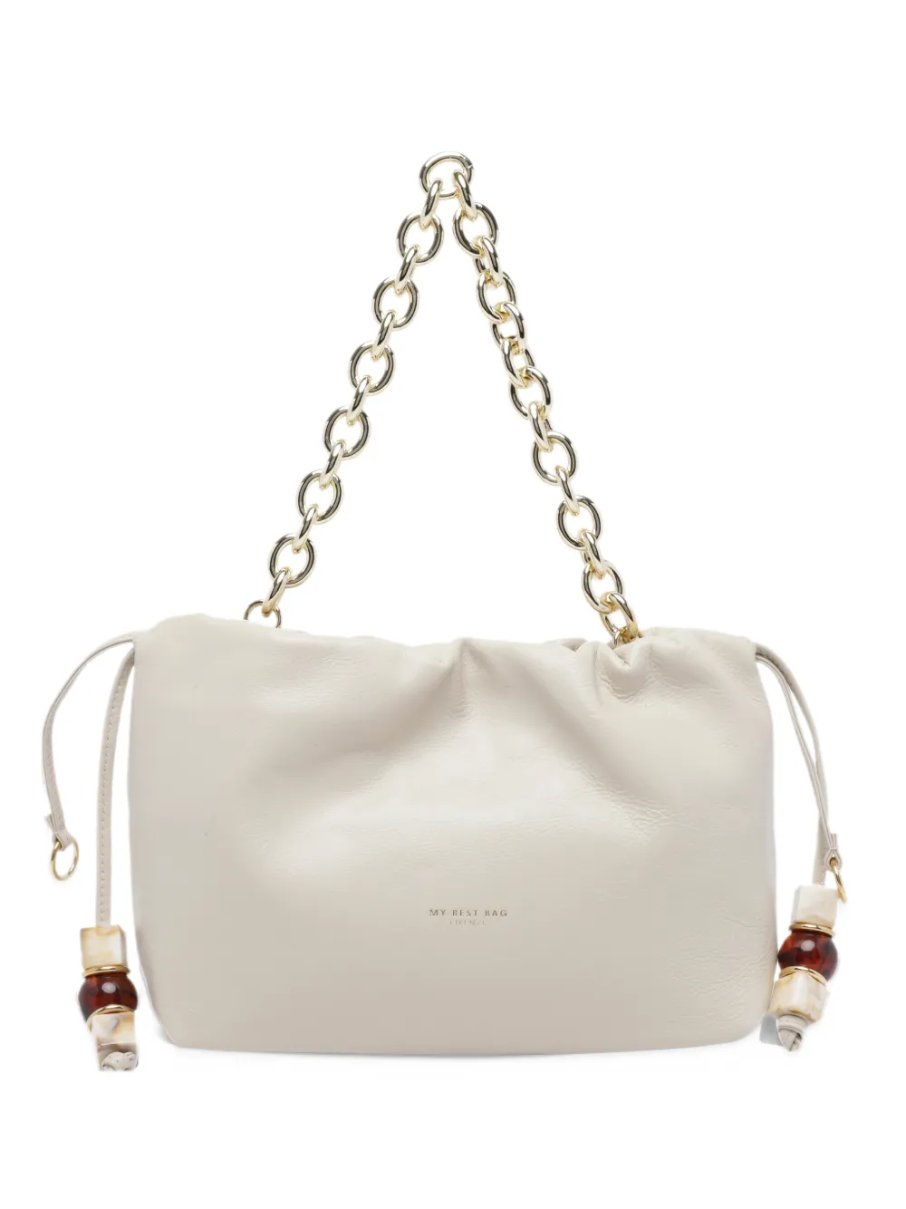 MY BEST BAG Joanna Lamina chain-link shoulder bag - Bianco