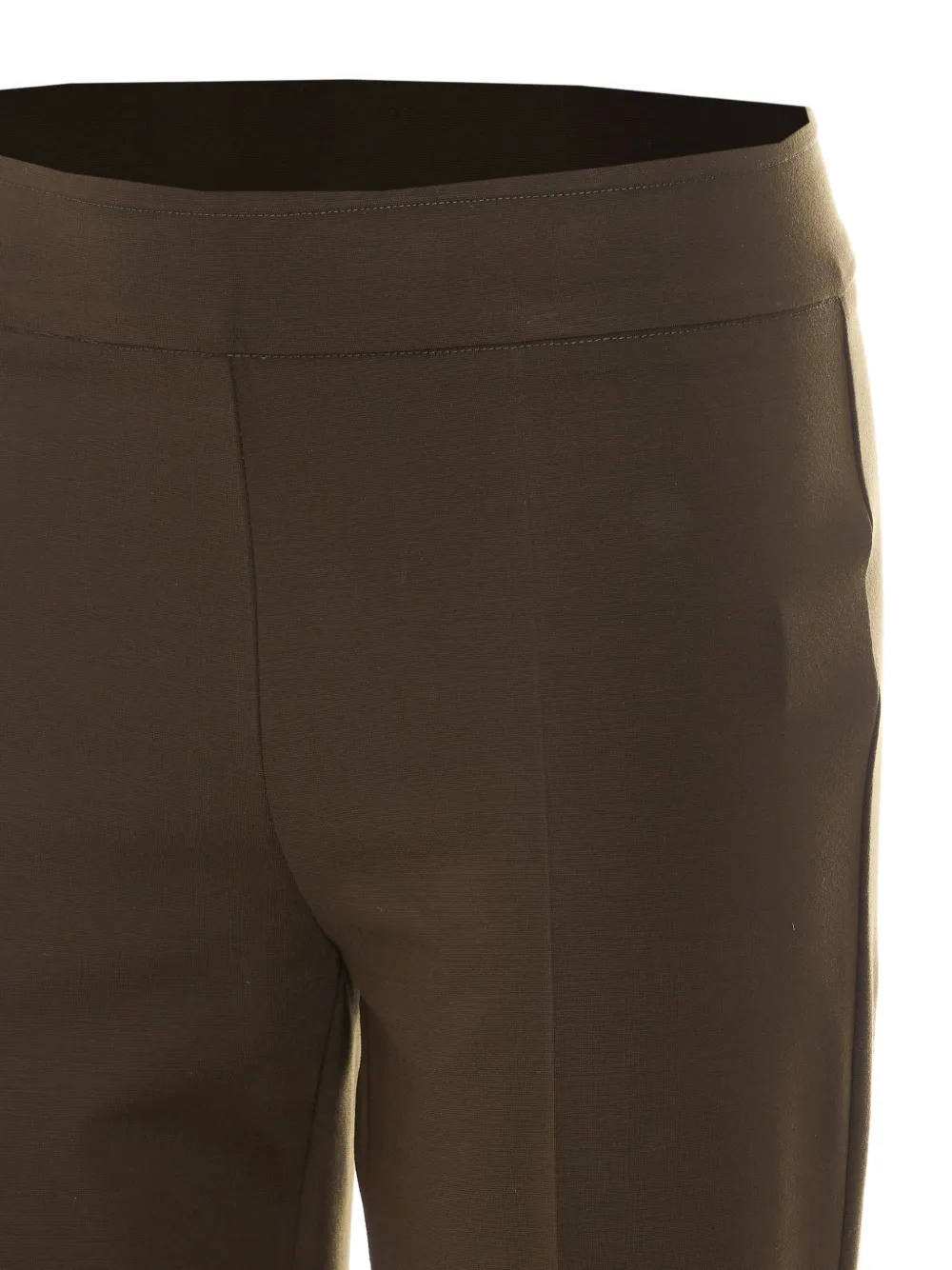 Rue du Bac Slim-fit broek met elastische taille Groen