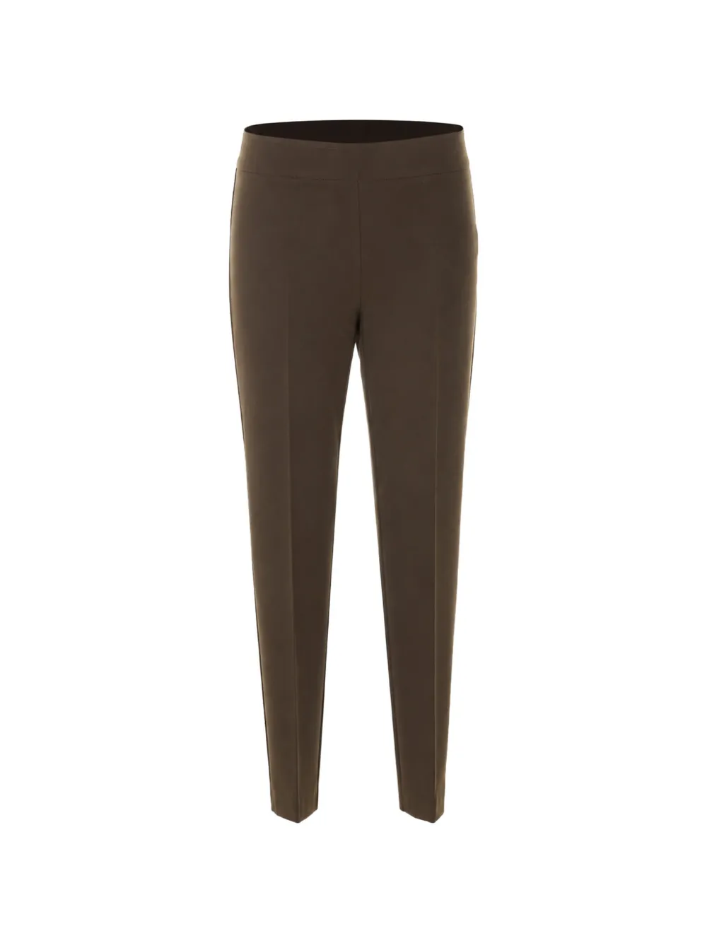 Rue du Bac Slim-fit broek met elastische taille Groen