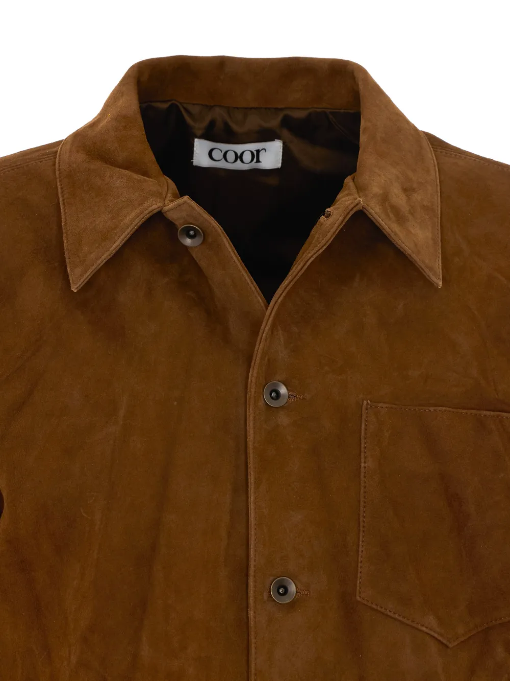 COOR suede patch-pocket jacket Bruin