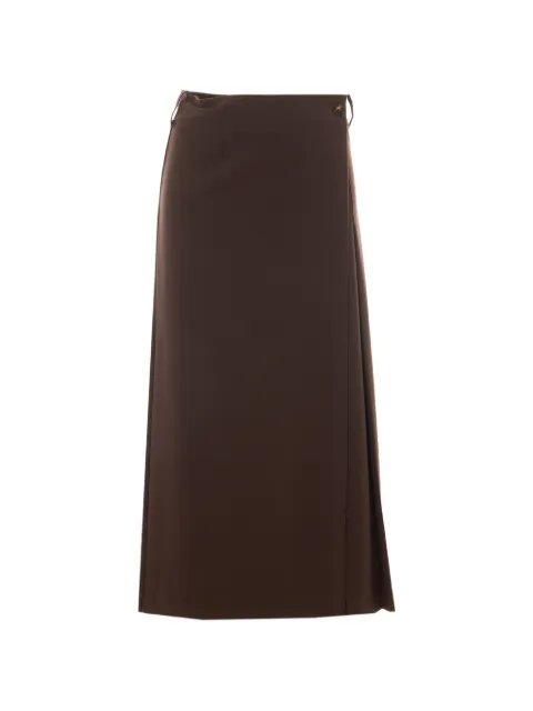 Rue du Bac high-waisted pleated midi skirt