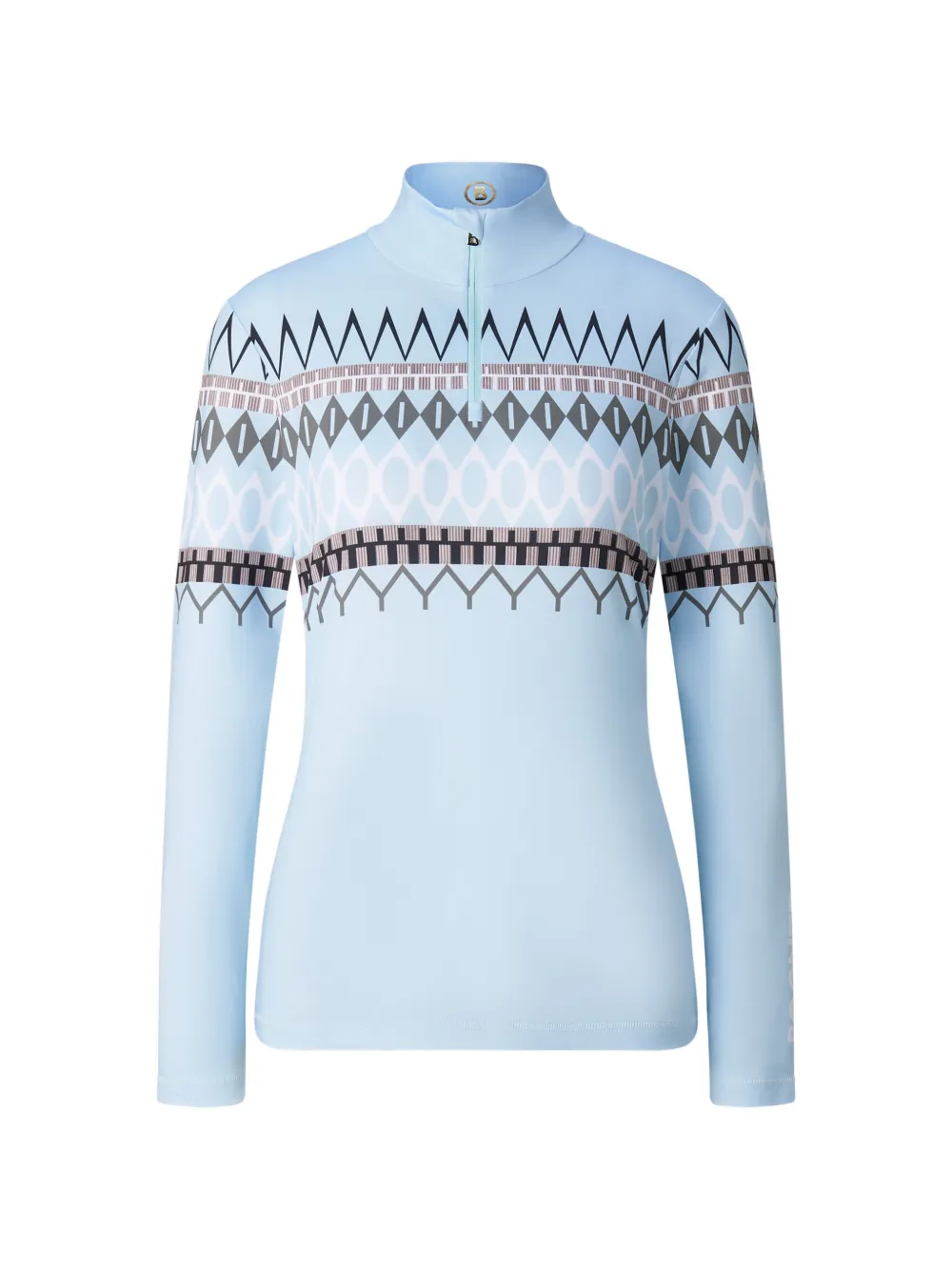 BOGNER Beline basislaag met geometrische print Blauw