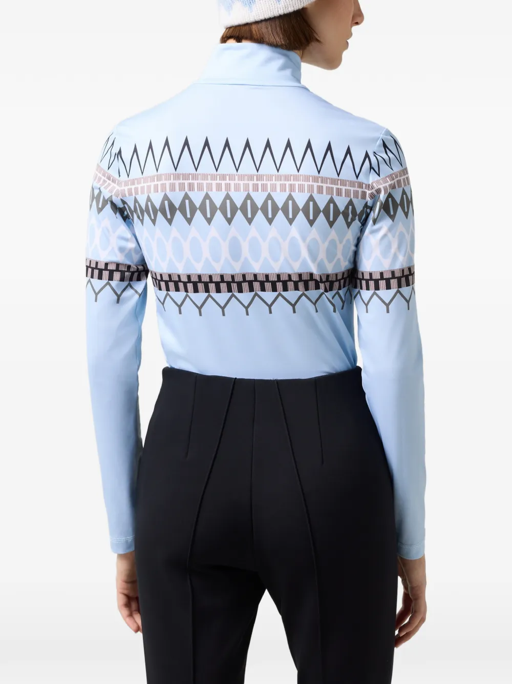 BOGNER Beline basislaag met geometrische print Blauw