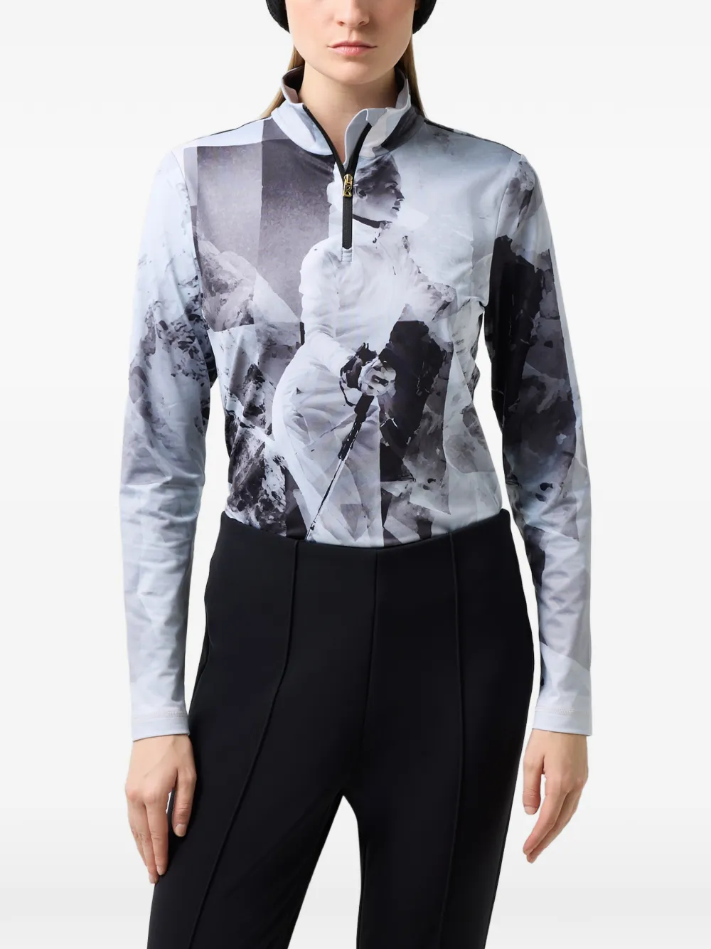 BOGNER Beline performance top met grafische print Grijs