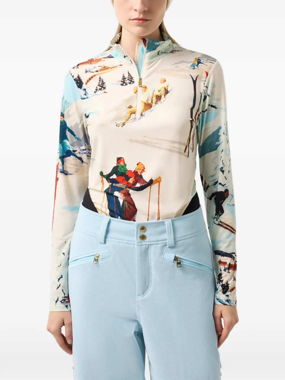 BOGNER Beline basislaag met grafische print Wit
