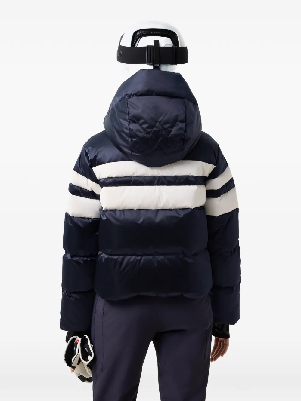 BOGNER Silla gestreept gewatteerd ski-jack Blauw