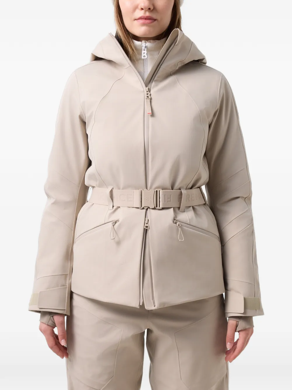 BOGNER FIRE+ICE +ICE Moia belted ski jacket Beige