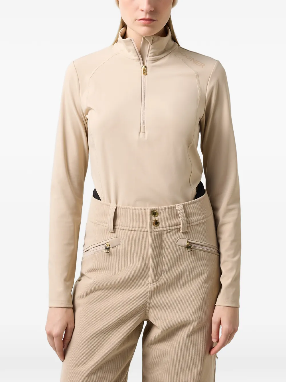 BOGNER Medita basislaag met logo-print Beige