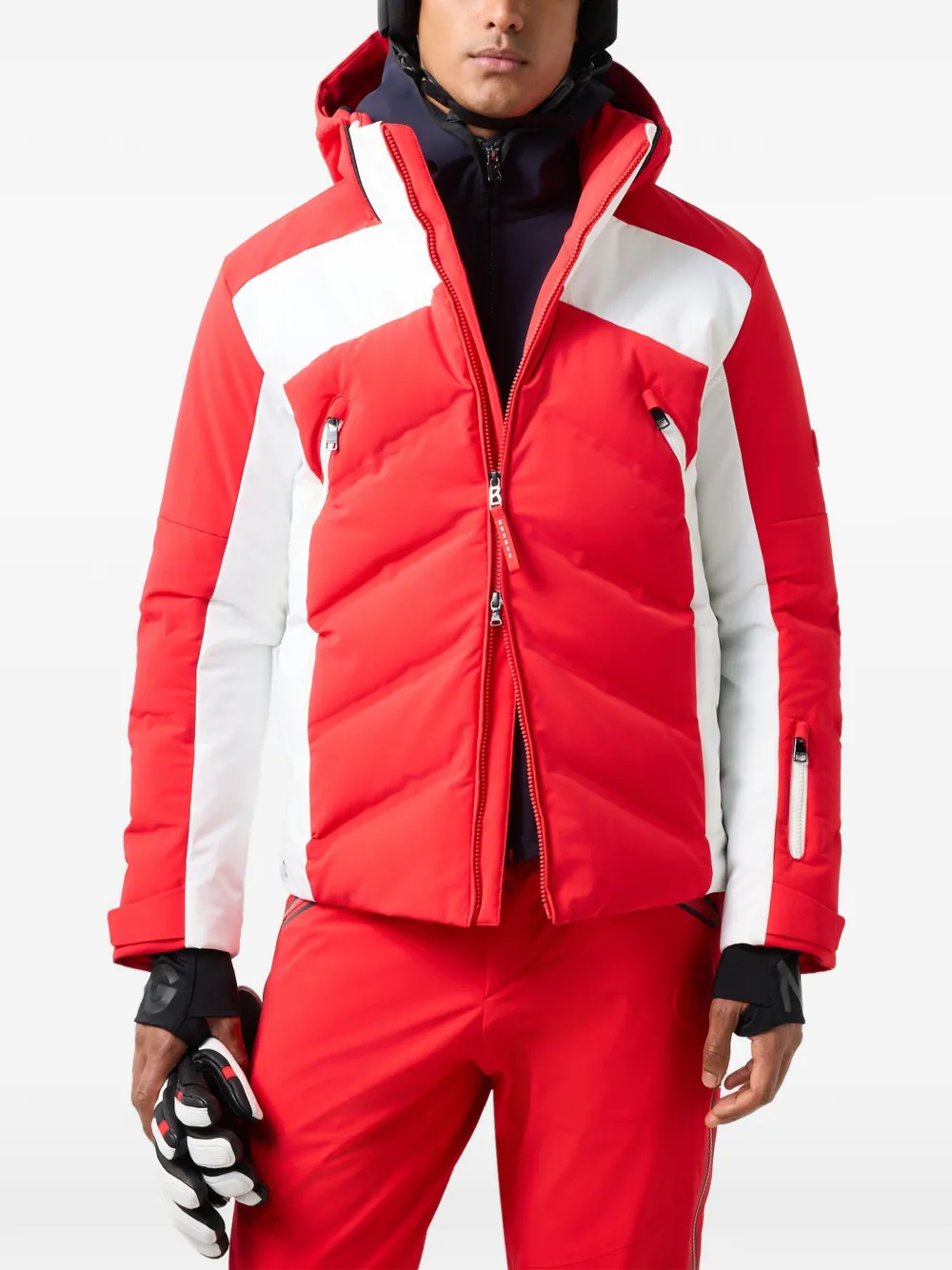 BOGNER Jervie ski-jack met vlakken Rood