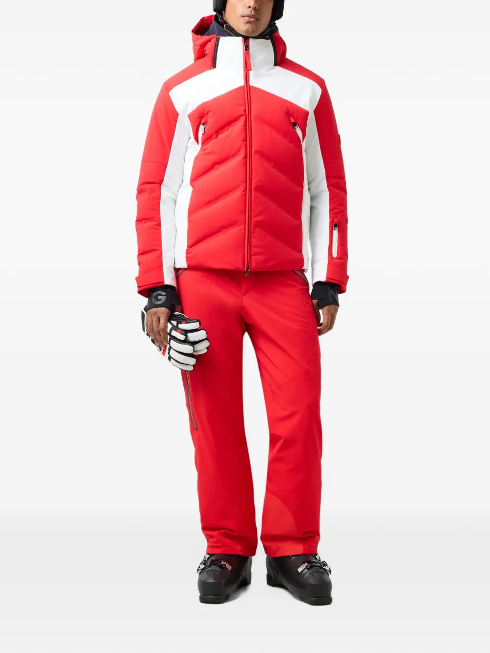 BOGNER Jervie ski-jack met vlakken Rood